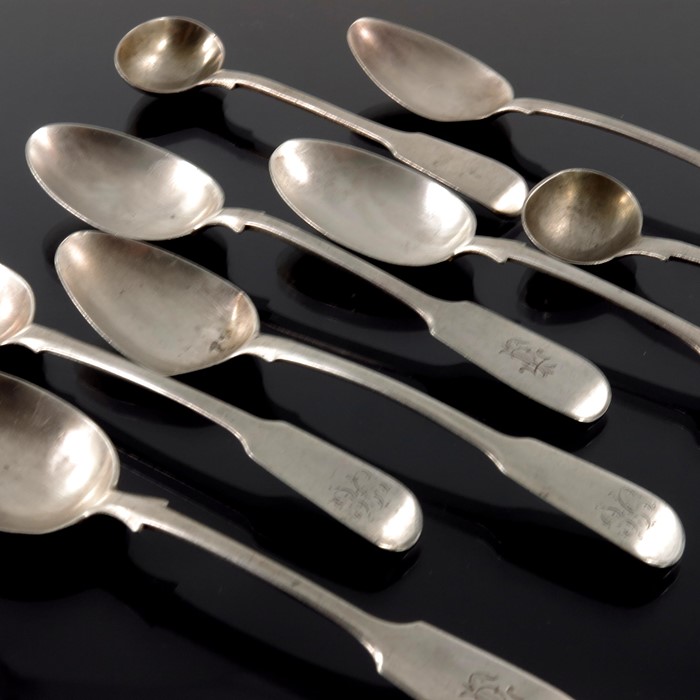 George III and later silver spoons - Image 2 of 2