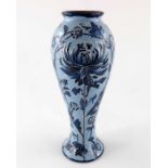 Philip Gibson for Moorcroft, a Chrysanthemum Blue on Blue vase