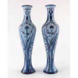 Carol Lovatt for Moorcroft, a pair of Blue Leila vases