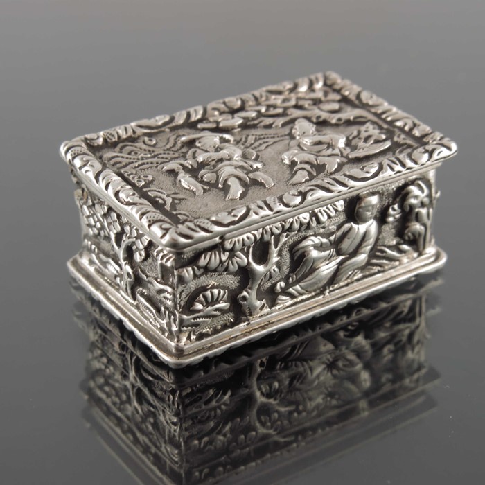 A 19th century Chinese export silver vinaigrette - Image 6 of 6