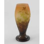 Emile Galle, a cameo glass Wood Sorrel vase