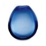 Per Lutken for Holmegaard, a blue glass drop vase