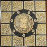 After Edward Burne Jones, a PreRaphaelite style tapestry panel