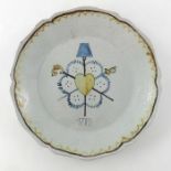 A late 18th Century Nevers Faience pottery plate