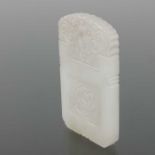 A Chinese white jade pendant