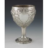 A 19th century Portuguese silver goblet, Lisbon circa 1840
