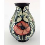 Rachel Bishop for Moorcroft, a Poppy vase