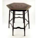 Shapland and Petter, an Arts and Crafts mahogany and tile topped occasional table