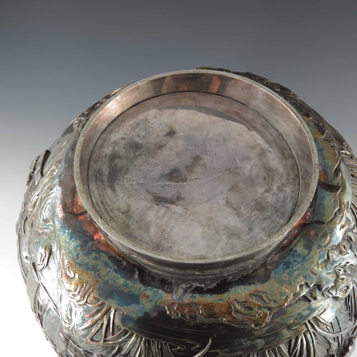 A monumental Japanese silver bowl, Meiji, circa 1880 - Image 16 of 17