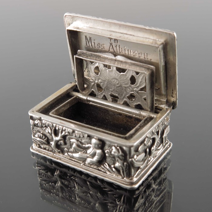 A 19th century Chinese export silver vinaigrette - Image 3 of 6