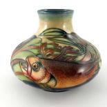 Philip Gibson for Moorcroft, a Trout vase