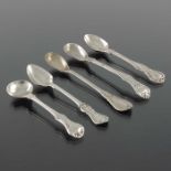 Victorian silver condiment and egg spoons, various maker and dates