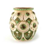 Paul Dachsel (Attributed) for Amphora, a Secessionist gres bijou jewelled vase