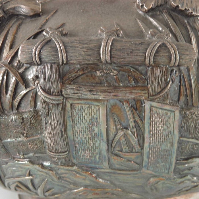 A monumental Japanese silver bowl, Meiji, circa 1880 - Image 12 of 17