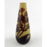 Emile Galle, a cameo glass Honesty vase