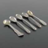 William IV and later Scottish silver condiment spoons