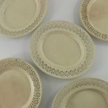 Three late 18th Century Creamware oval plates