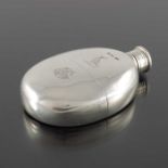 A Victorian silver hip flask, Henry Adams, Birmingham 1864