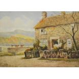 British School (19th century), Cottage Scene with