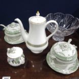 A pair of Staffordshire sauce tureens and stands,