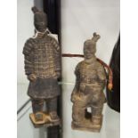 Two Chinese terracotta army figures. (2)