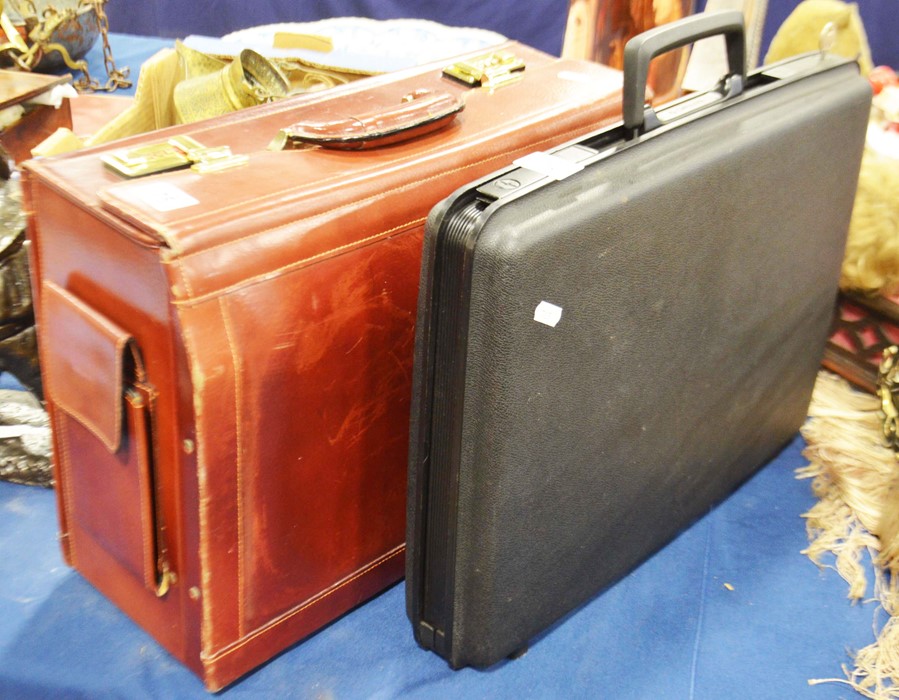 Two briefcases including leather satchel type and