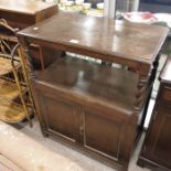 A 1920s oak buffet sideboard of small proportions,