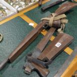 Two wooden dummy rifles