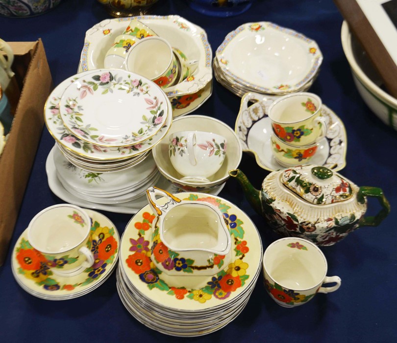W H Grindley, Ivory pattern part teaset, and an Al