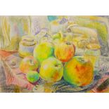 Geoffrey Underwood (1927-2007), Still Life with Fruit, crayons