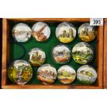 Twenty nine Victorian souvenir glass paperweights,
