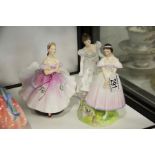 Three Royal Doulton figures, Minuet HN2019, Sylphi