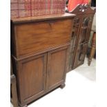 A 19th Century mahogany bureau bookcase, glazed pa