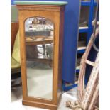 A Victorian sentry style mirror door single cupboa