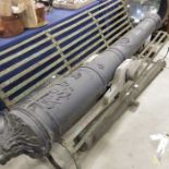 A Louis XIV style large cast resin cannon