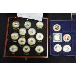 A collection of Racing Legends Medallions, boxed,