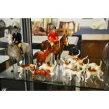 Beswick huntsman, hounds and foxes (13)