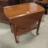 A walnut tea trolley, 90cm wide, 71cm high, 68cm d