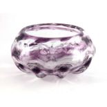 H J Dunne Cooke for James Powell and Sons, Whitefriars, a lobed and bubble glass bowl