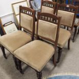 A set of four late Victorian mahogany dining chair