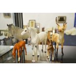 Various Beswick animals, including horses, deer an