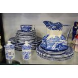 A collection of Spode Blue and White dinner ware,