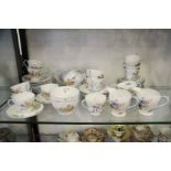 An extensive Shelley Wild Flowers tea set includin