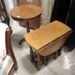 A Victorian wine table, pedestal form and a small