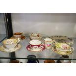 Staffordshire and Worcester tea ware including Coa