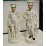 A pair of Staffordshire flatback figures, Roberts