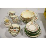 A Copeland Spode Chinese Rose pattern part tea set