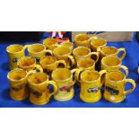 A collection of Wade tankards, various patterns, i