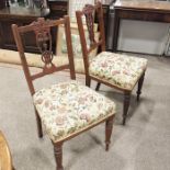 A pair of Victorian walnut chairs, circa 1880, fre