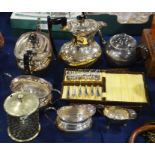 A Four piece silver plated tea service, A Britanni